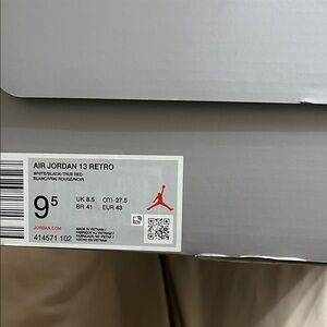 Jordan Air Jordan 13 Retro White Black True Red